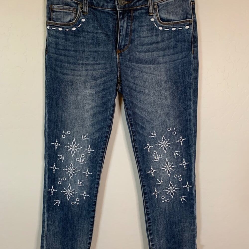 Kut from the Kloth | Dark Wash Reese Straight Ankle Denim Size 2 - Picture 1 of 8
